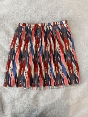 Isabel Marant Etoile Pleated Ikat Print Mini Skirt